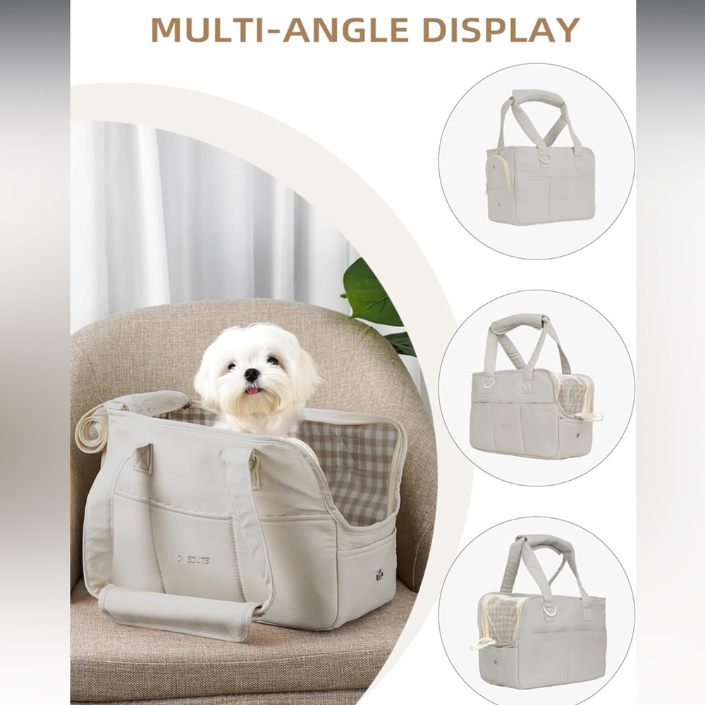 Onecute soft sided pet purse carrier for dogs/pets up to 16 lbs NEW w tag - Picture 4 of 11